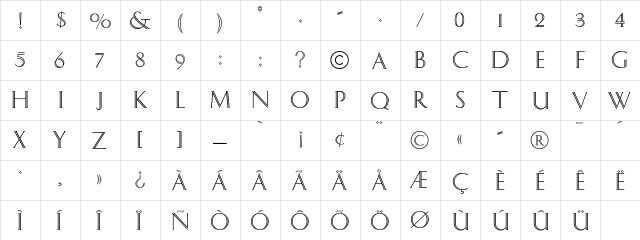 CgDelphian Regular  glyph index