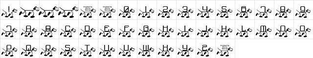 RMFido Regular  glyph index