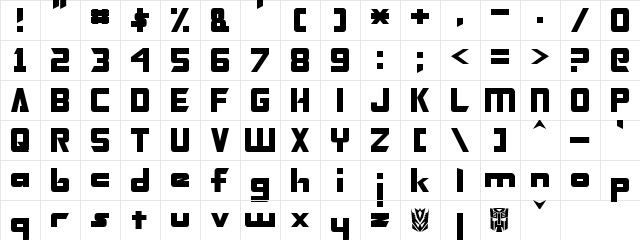 Romeo Juliet Regular  glyph index