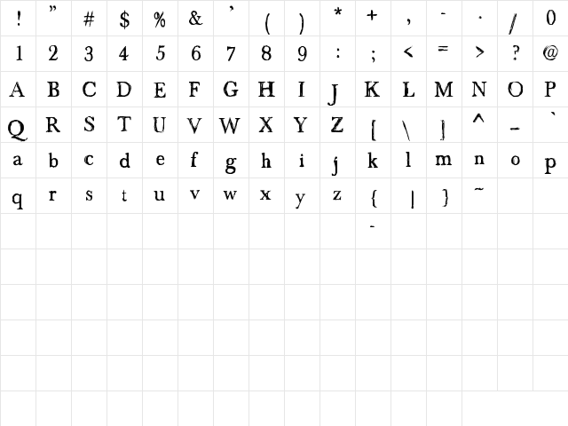 maenan2 Regular  glyph index