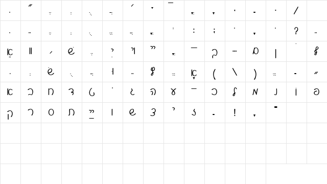 MassoreteSSK Regular  glyph index