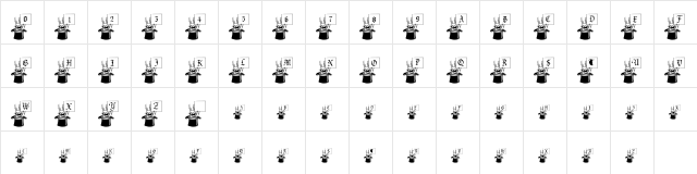 Pf_riah Normal  glyph index