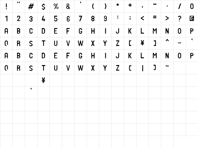 PTF NORDIC Rnd Lt Normal  glyph index