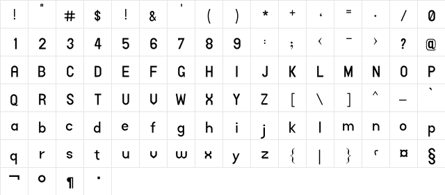 AlFars 10 Badriya Regular  glyph index