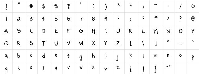 CK Zic Zac Regular  glyph index