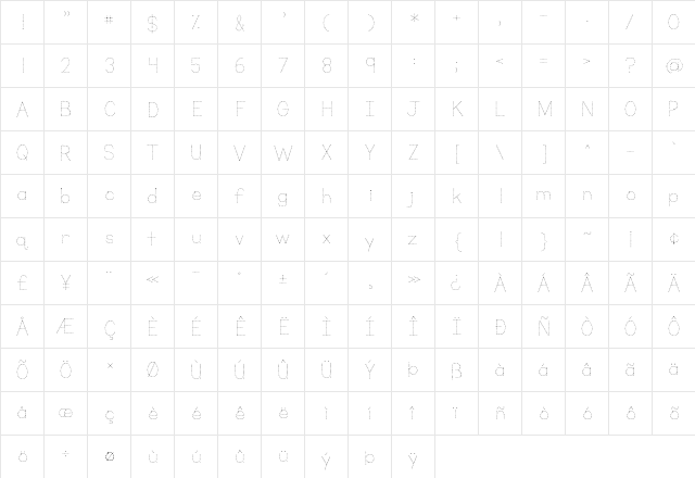 KG Primary Dots Regular  glyph index