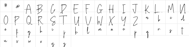 Nebbulla Regular  glyph index