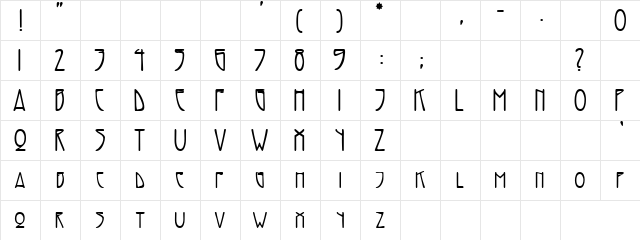 Small Head Regular  glyph index