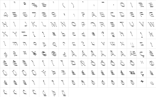FZ BASIC 8 HOLLOW LEFTY Normal  glyph index