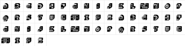 Fantasy Regular  glyph index