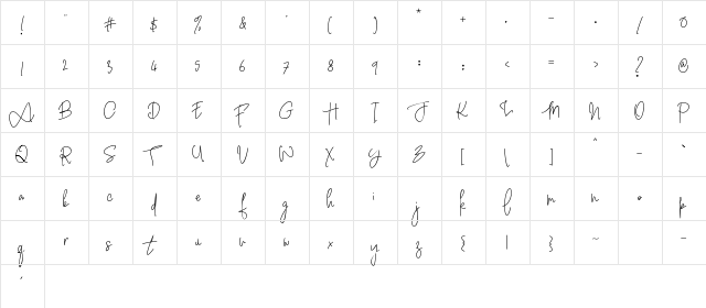 Witherscollin Regular  glyph index