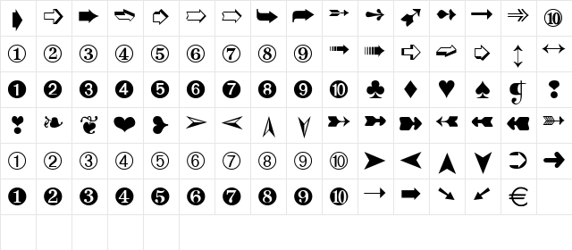 Dingthing2 Normal  glyph index