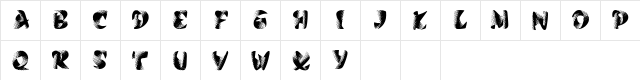 Calypso Demo Regular  glyph index