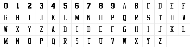 NBA Bulls Regular  glyph index