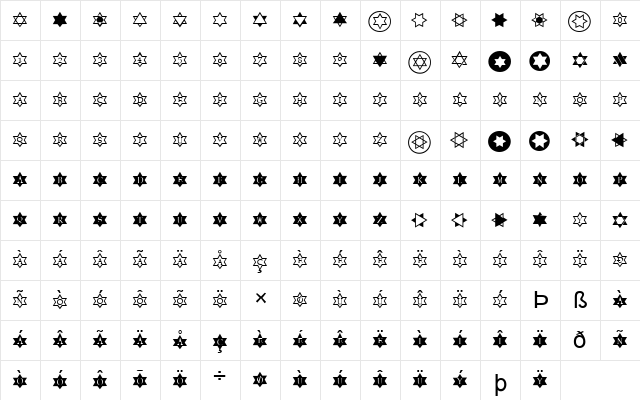 FZ BORDERS 22 Normal  glyph index