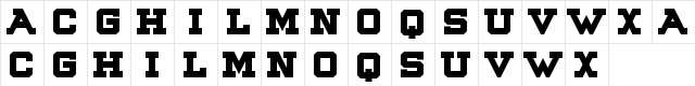 Northpoint Regular  glyph index