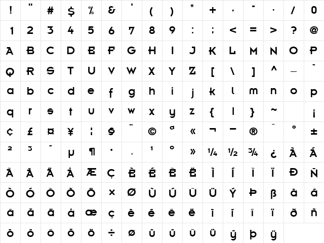 KernelAlternateSSK Regular  glyph index