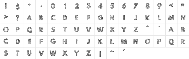 Mild Life Textured Personal Use Textured  glyph index