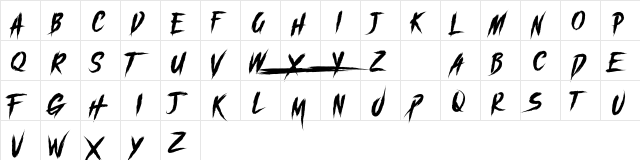 boasterz] Demo Regular  glyph index