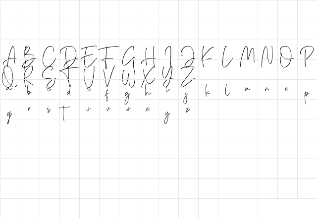 Hamellista Signature Regular  glyph index