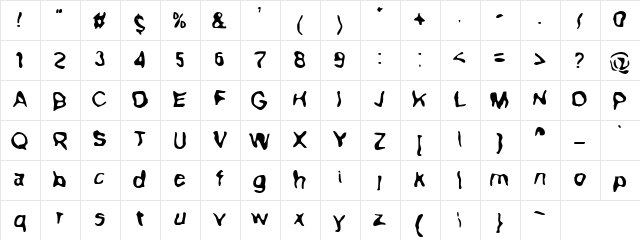 BN-C(Baby) Regular  glyph index
