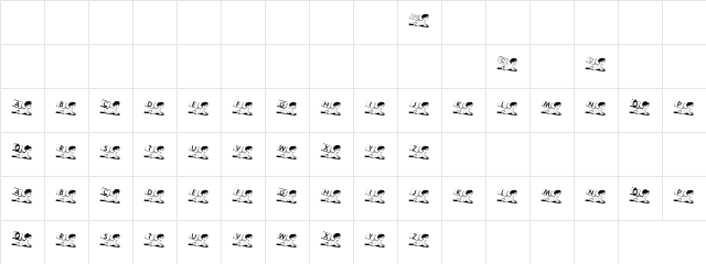 Chils Play Regular  glyph index