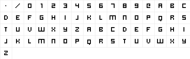 hooge 05_55 Regular  glyph index