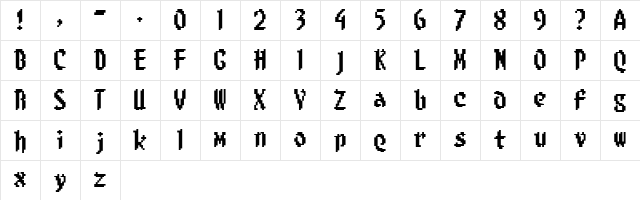 8-bit Limit (BRK) Regular  glyph index