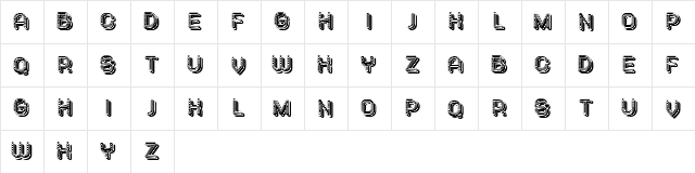 Megabus Regular  glyph index