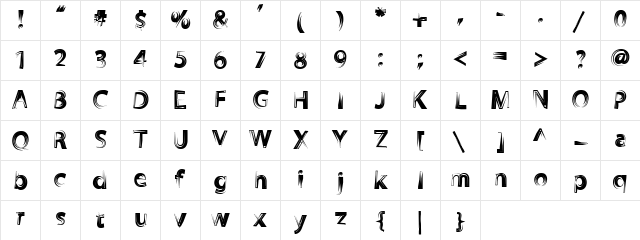 ZookyZooky ZookyZooky  glyph index