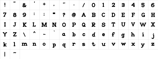 Go Peanut Regular  glyph index