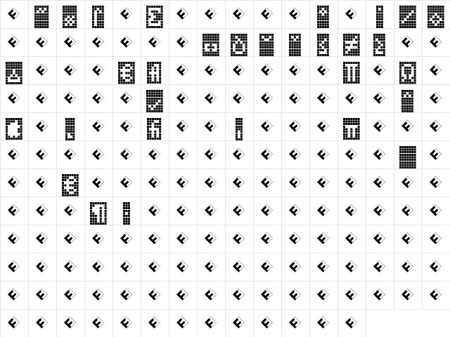 CallOne-NegativExp Regular  glyph index