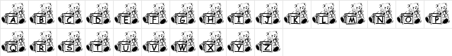 Summer's Bear Blocks Regular  glyph index