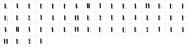 Yass Regular  glyph index