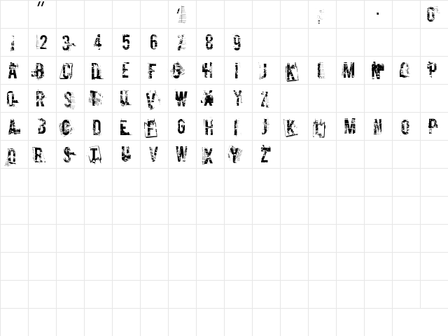 Cocain Nosejob Regular  glyph index