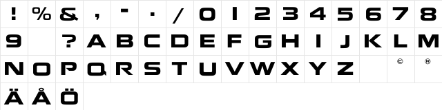 NokianvirallinenkirjasinREGULAR REGULAR  glyph index