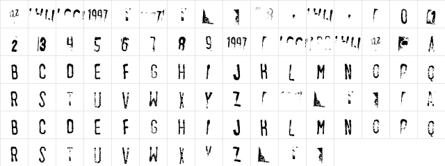 Helium Regular  glyph index