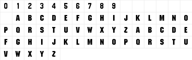 NFL Dolphins Regular  glyph index