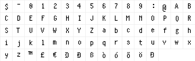 PragmataFlash11 Regular  glyph index