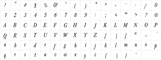 NewBaskervill 5 Regular  glyph index