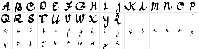 Anoma One Regular  glyph index