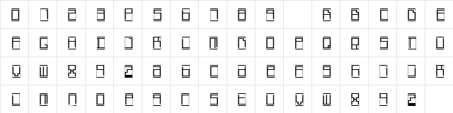 Box Top Regular  glyph index