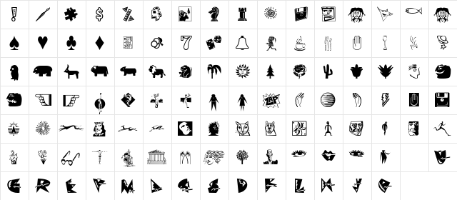 Studio EArt Regular  glyph index