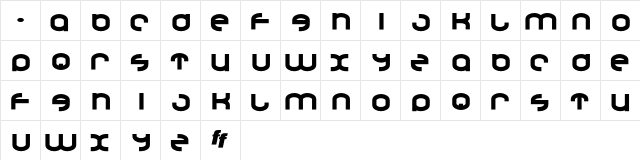 Droncat Regular  glyph index