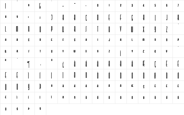 Nickodemus Extremus  glyph index