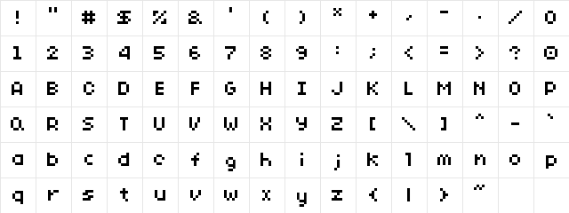 SHAKAGRAPHIC 10  glyph index