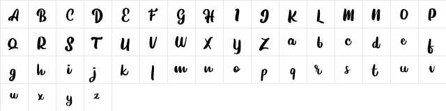 Hiltobe FREE Regular  glyph index