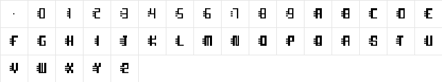duduteta13 Regular  glyph index