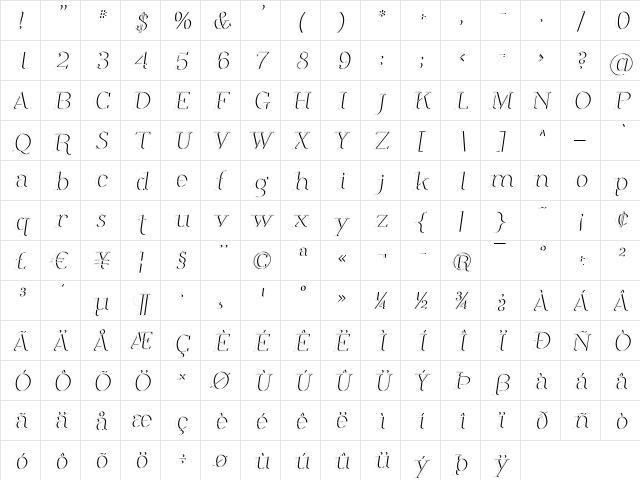 Phosphorus Dihydride Regular  glyph index