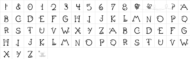 KR Little Buzz Regular  glyph index